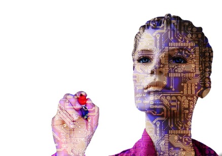 Forward Woman Artificial Intelligence Robot
